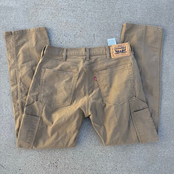 Levi's Workwear 505 Regular Fit Tan Duck Canvas Utility Pants 34233-004 Sz 34x32 - Picture 1 of 12